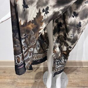 Whimsy Goth Leaves Fall Patricia Jones 90’s Vintage Wrap Around Skirt Size 4